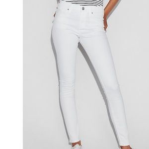 Express Mid Rise White Jean Leggings